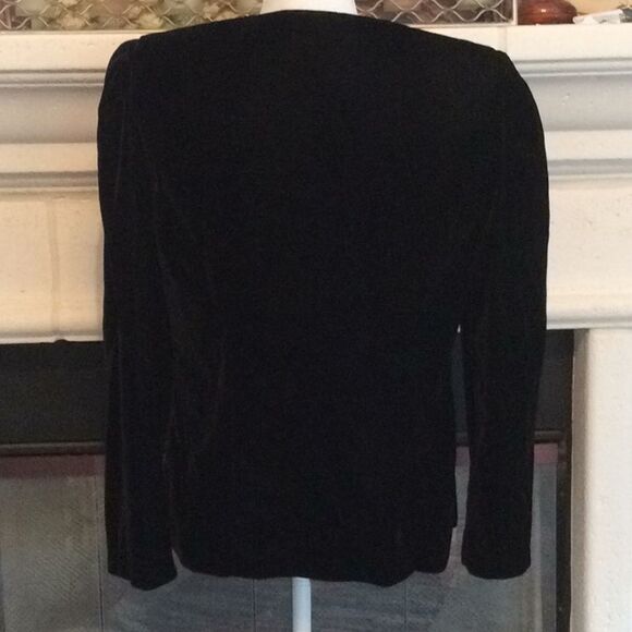 VTG Jessica Howard 80s velvet w/rhinestone buttons - Picture 4 of 6